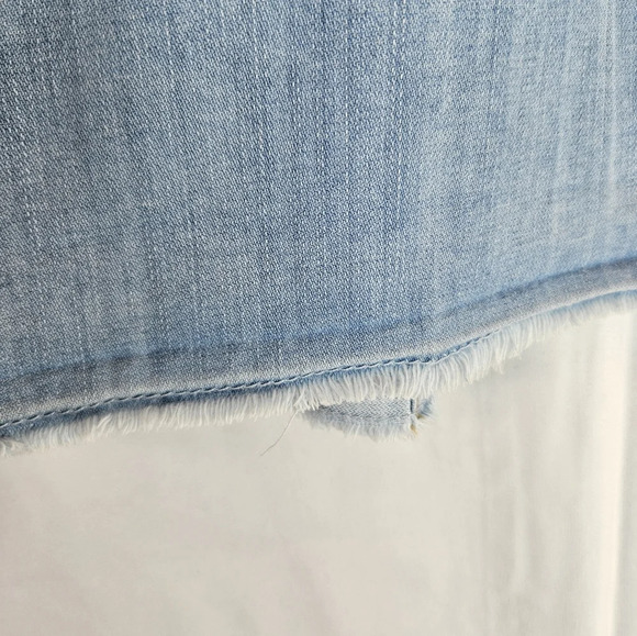 Billabong Womens Blue Cropped Denim Shacket Embroidered Sz S Boho Casual - Picture 11 of 11